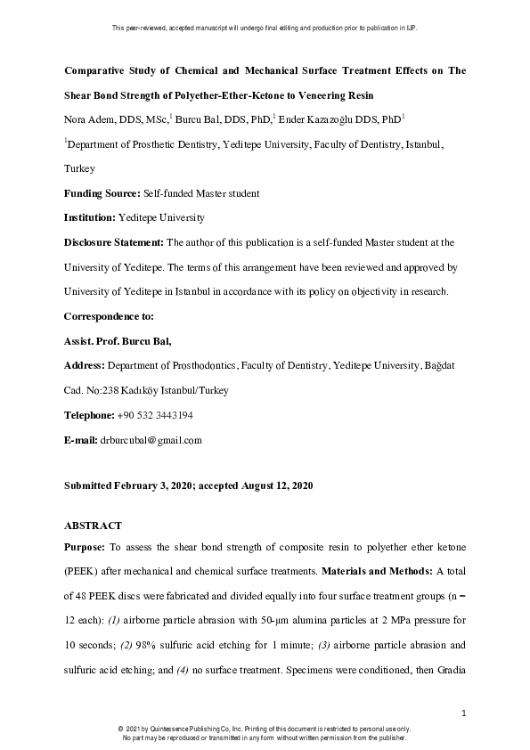 (PDF) Comparative Study of Chemical and Mechanical Surface Treatment ...