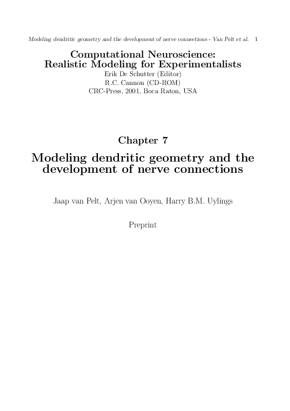 PDF) Computational Neuroscience: Realistic Modeling for 