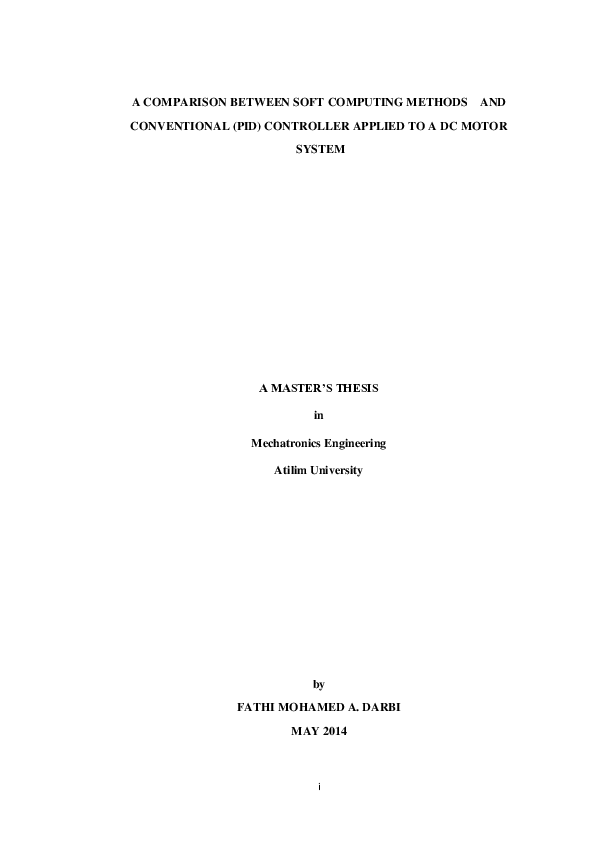 (PDF) A Comparison Between Soft Computing Methods and Conventional ...
