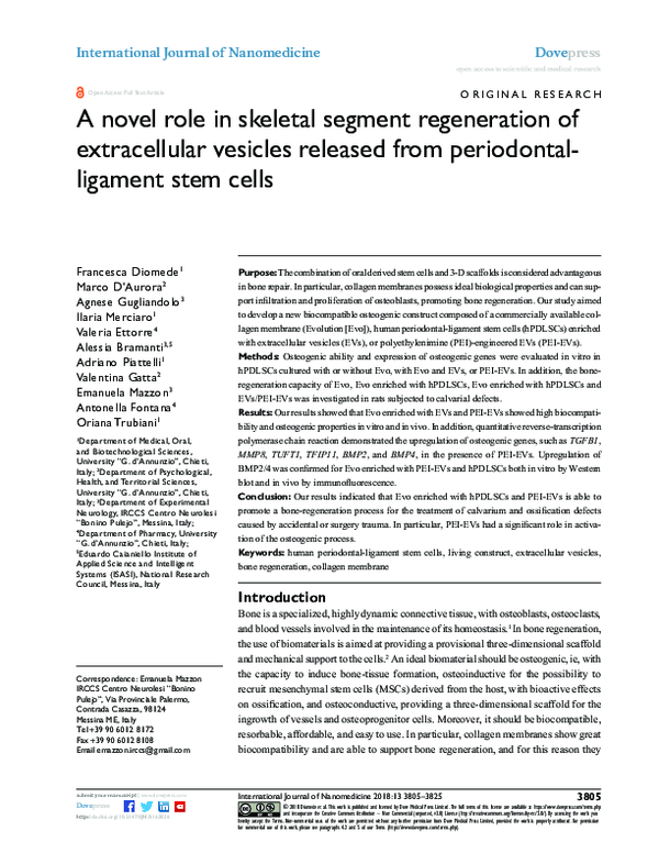 (PDF) A novel role in skeletal segment regeneration of extracellular ...