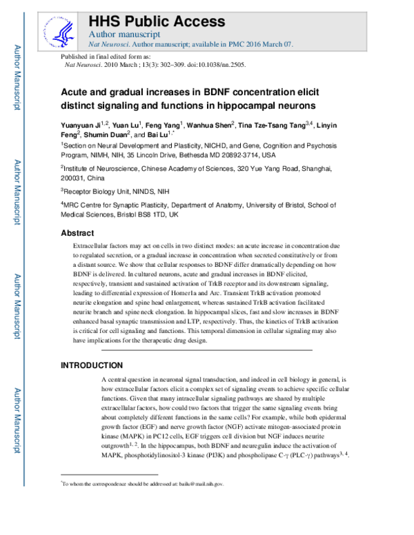 (PDF) Faculty of 1000 evaluation for Acute and gradual increases in ...