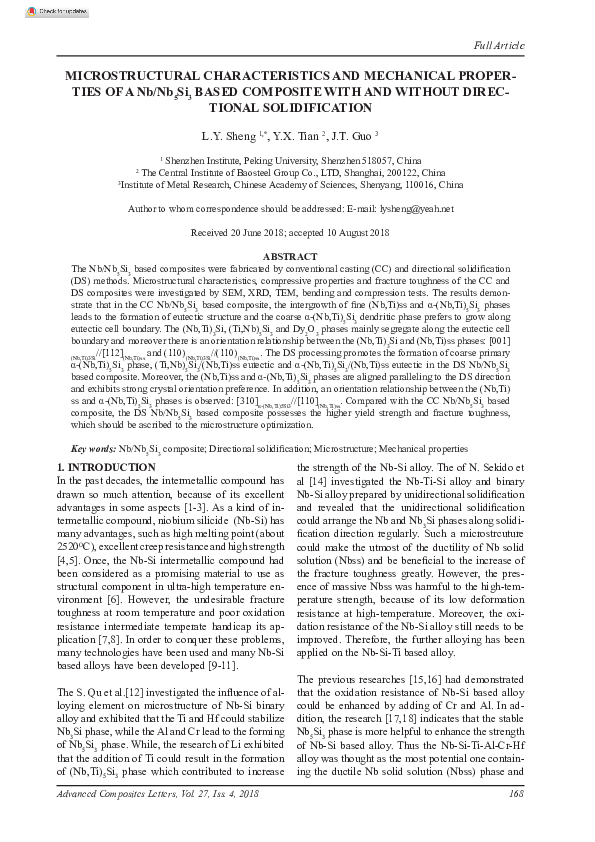 (PDF) Microstructural Characteristics and Mechanical Properties of ...