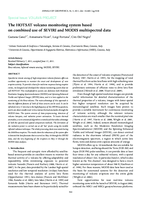(PDF) Combined Use of SEVIRI and MODIS for Detecting, Measuring, and ...