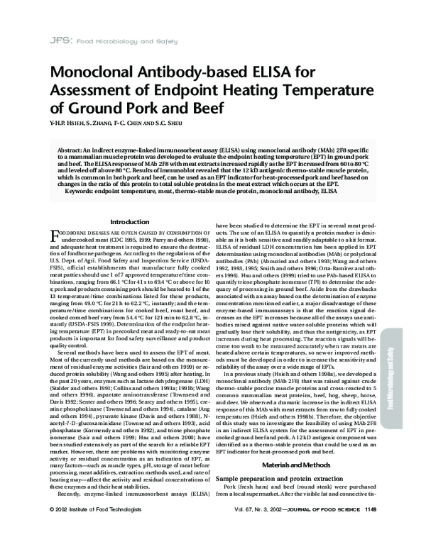 (PDF) Monoclonal Antibody-based ELISA for Assessment of Endpoint ...
