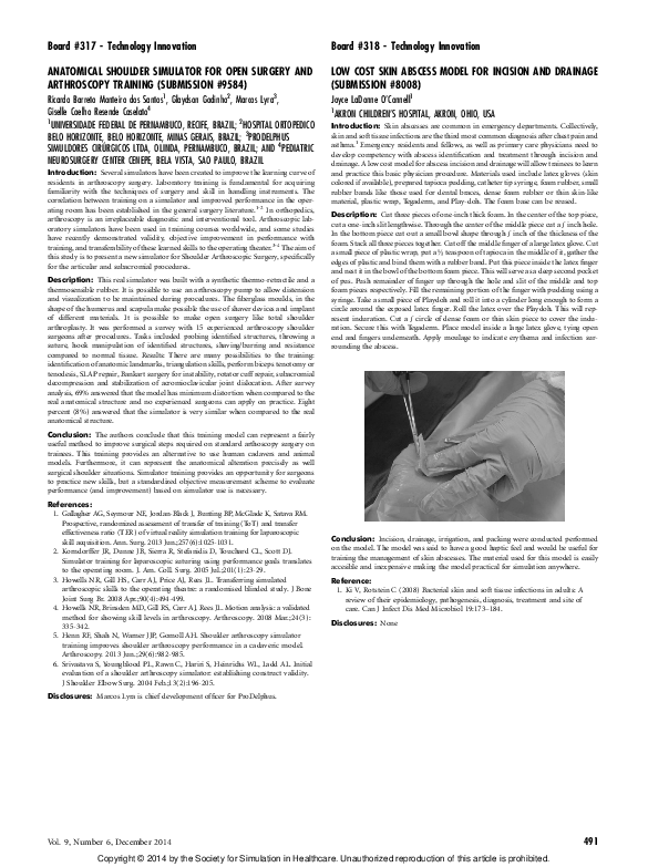 (PDF) Board #318 - Technology Innovation Low Cost Skin Abscess Model ...