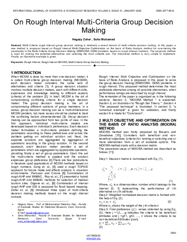 (PDF) On Rough Interval Multi-Criteria Group Decision Making