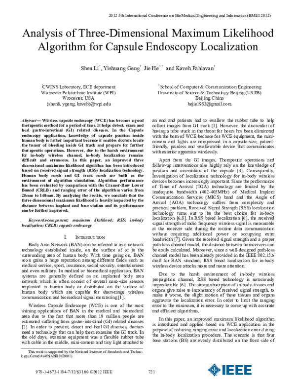 (PDF) Analysis of three-dimensional maximum likelihood algorithm for ...