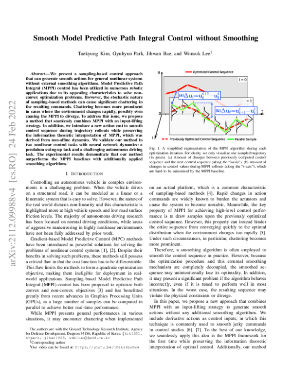 (PDF) Derivative Action Control: Smooth Model Predictive Path Integral ...