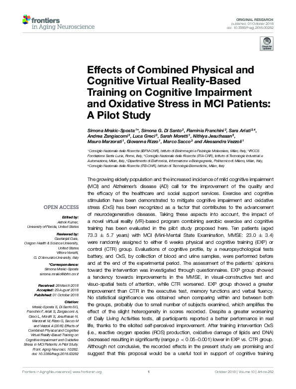 (PDF) Effects of Combined Physical and Cognitive Virtual Reality-Based ...
