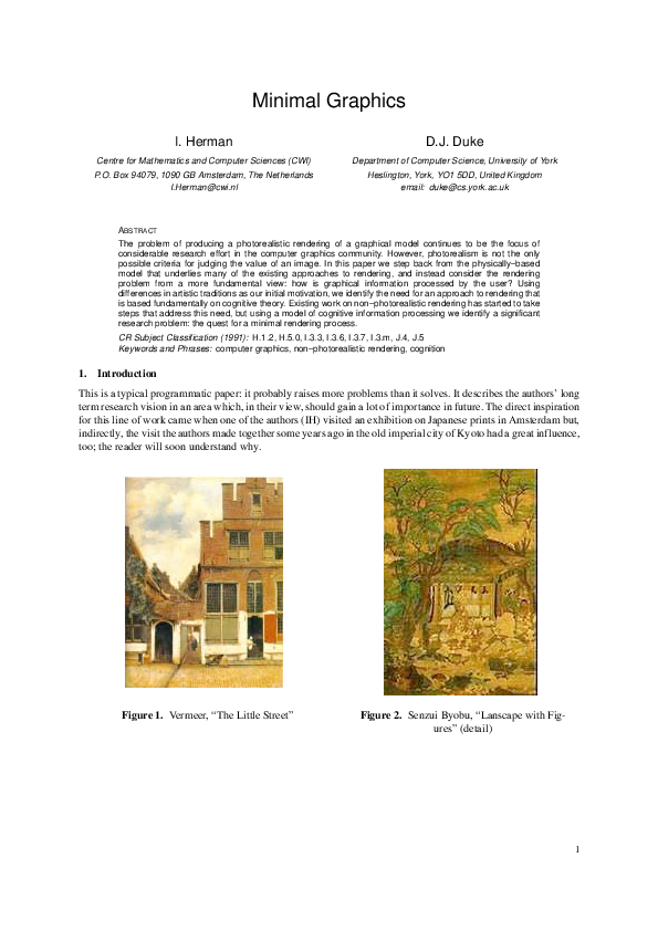 (PDF) Minimal graphics