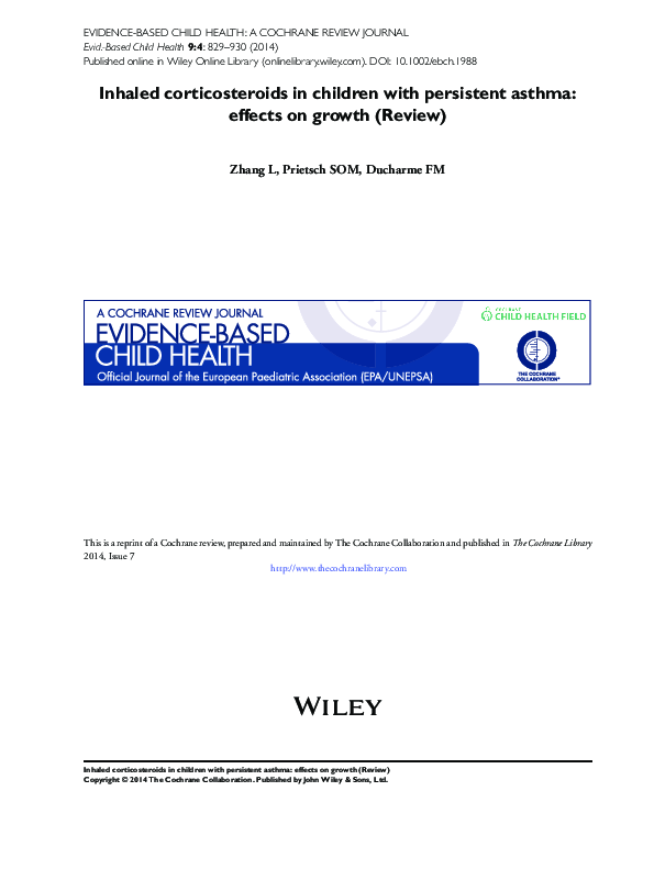 (PDF) Inhaled corticosteroids in children with persistent asthma ...