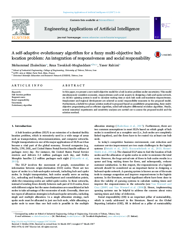 (PDF) A self-adaptive evolutionary algorithm for a fuzzy multi ...