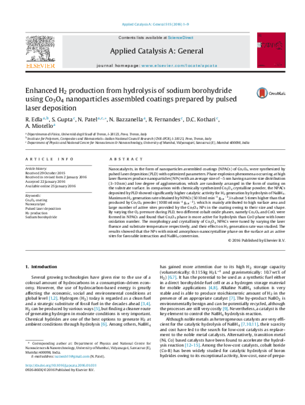 (PDF) Enhanced H2 production from hydrolysis of sodium borohydride ...
