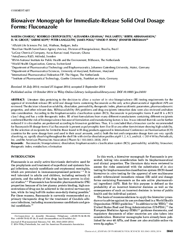  pdf biowaiver monograph for immediate release solid oral dosage forms