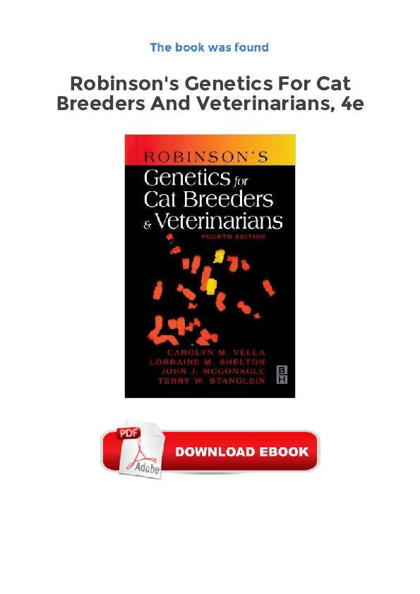 (PDF) Robinson's for cat breeders and veterinarians Lorraine