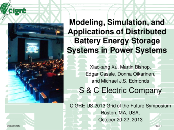 (PDF) Modeling , Simulation , and Applications of Distributed Battery ...