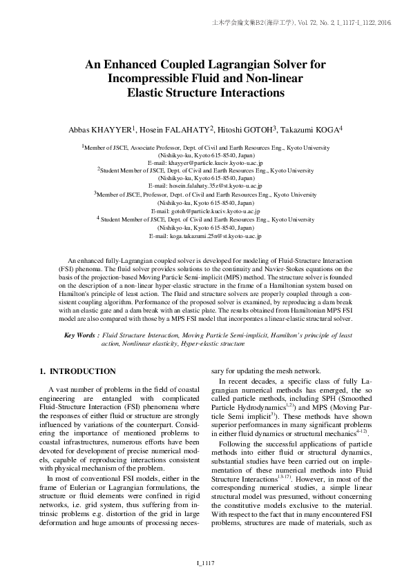 (PDF) An Enhanced Coupled Lagrangian Solver for Incompressible Fluid ...