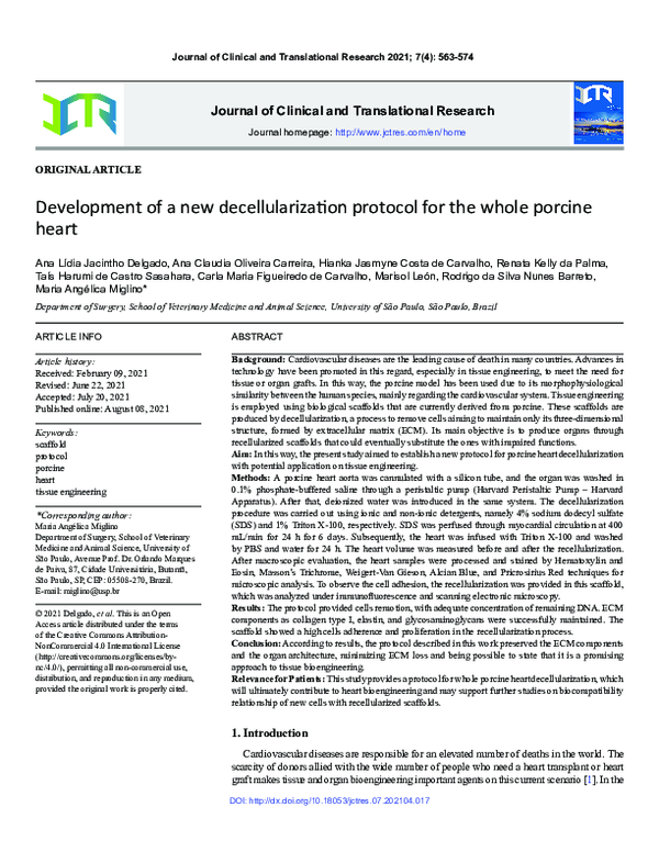 (PDF) Development of a new decellularization protocol for the whole ...