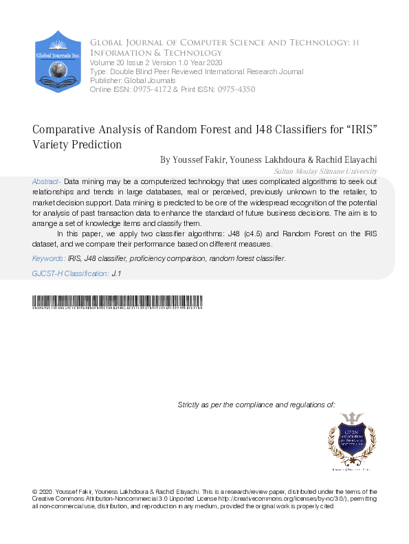 (PDF) Comparative Analysis of Random Forest and J48 Classifiers for ...