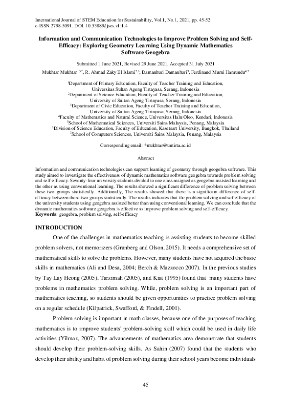 (PDF) Information and Communication Technologies to Improve Problem ...