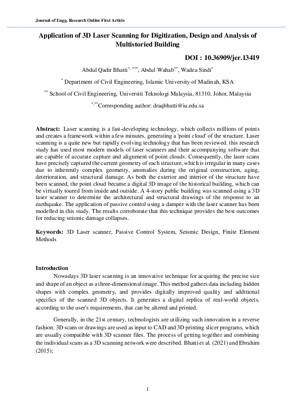 (PDF) Application of 3D Laser Scanning for Digitization, Design and ...