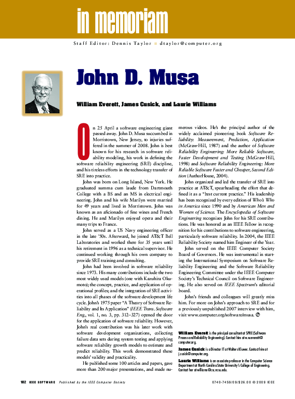 (PDF) John D. Musa
