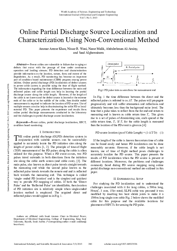 (PDF) Online Partial Discharge Source Localization And Characterization ...