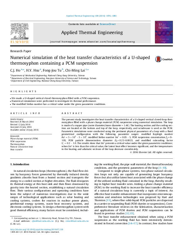 (PDF) Numerical simulation of heat transfer characteristics of jet ...