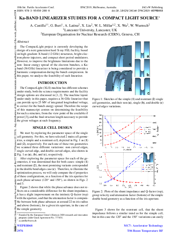 (PDF) Ka-Band Linearizer Studies for a Compact Light Source