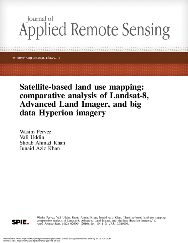(PDF) Satellite-based land use mapping: comparative analysis of Landsat ...
