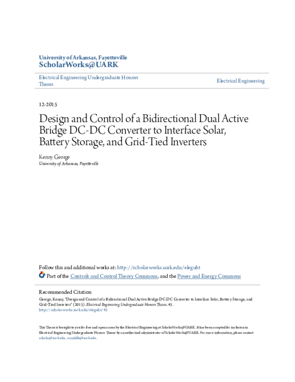 (PDF) Design and Control of a Bidirectional Dual Active Bridge DC-DC ...
