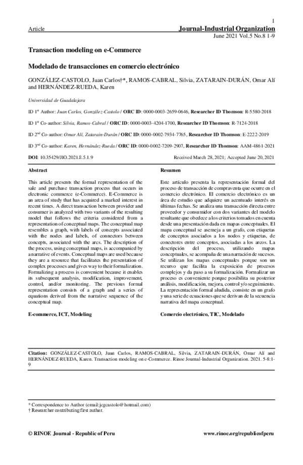 (PDF) Transaction modeling on e-Commerce