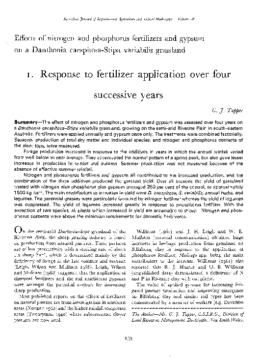 (PDF) Effects of nitrogen and phosphorus fertilizers on nutritive value ...