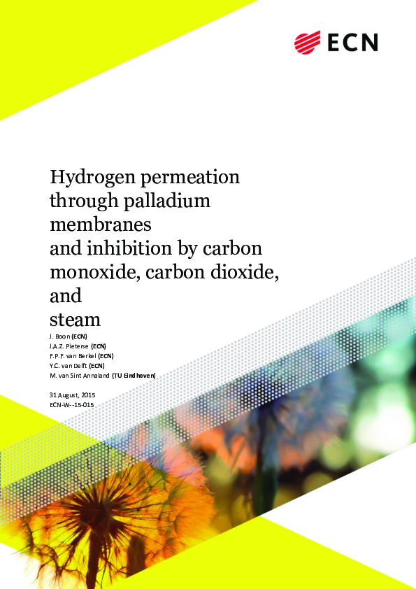 (PDF) Hydrogen permeation through palladium membranes and inhibition by ...