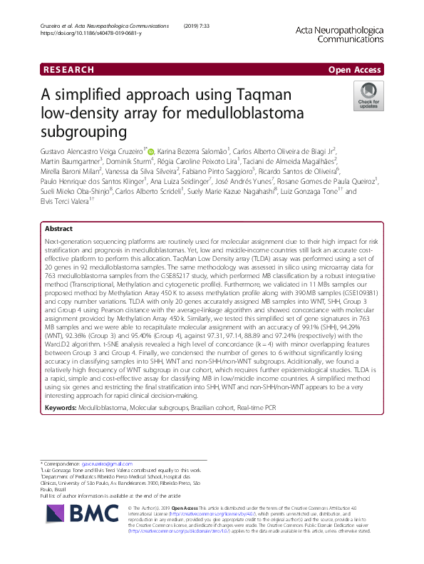 (PDF) A simplified approach using Taqman low-density array for ...