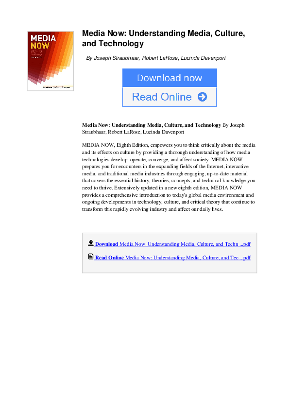 (PDF) Media now Understanding media, culture, and technology Joe