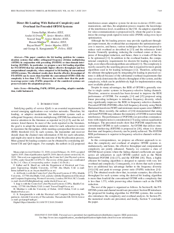 (PDF) Direct Bit Loading with Reduced Complexity and Overhead for ...