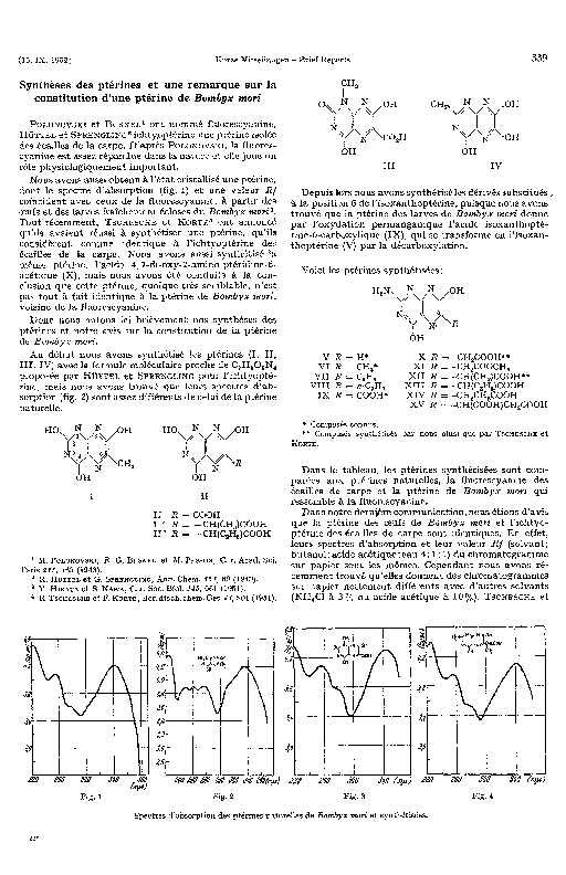 (PDF) Synthèses des ptérines et une remarque sur la constitution d'une ...