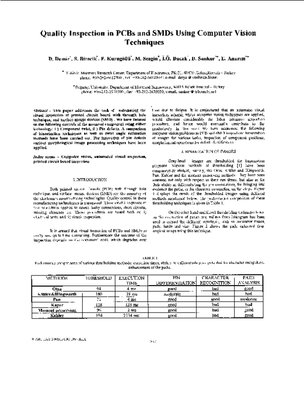 (PDF) Quality inspection in PCBs and SMDs using computer vision techniques