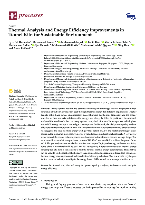 (PDF) Thermal Analysis and Energy Efficiency Improvements in Tunnel ...