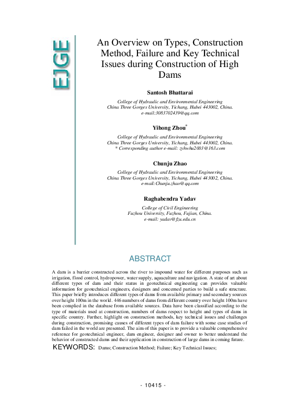 (PDF) An Overview on Types, Construction Method, Failure and Key ...