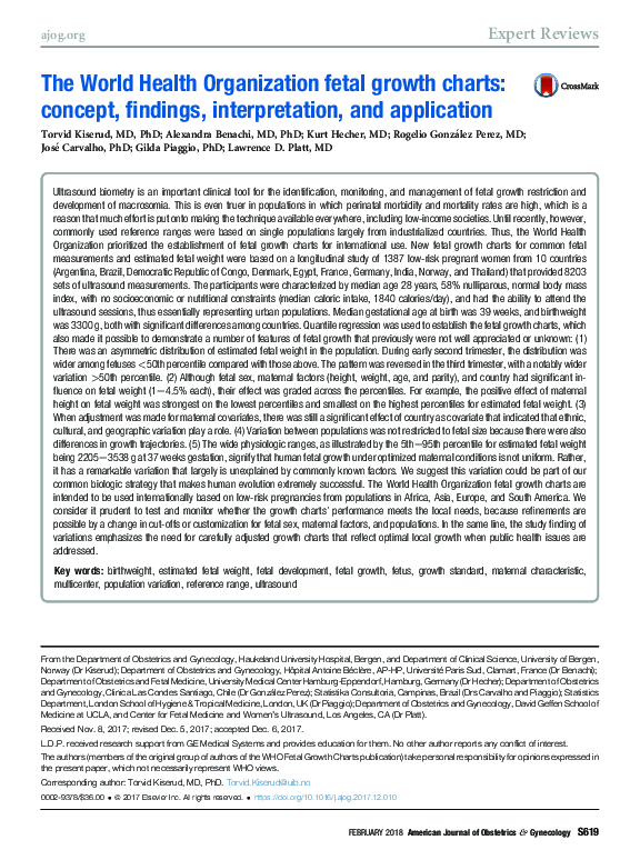 pdf the world health organization fetal growth charts concept 