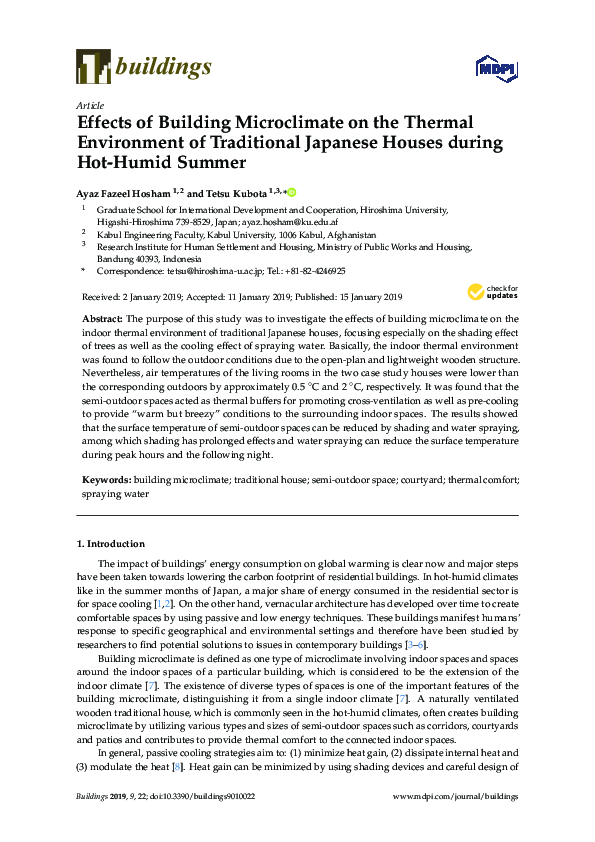 (PDF) Effects of Building Microclimate on the Thermal Environment of ...