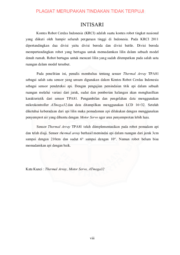 (PDF) Aplikasi sensor thermal array TPA81 pada robot pemadam api