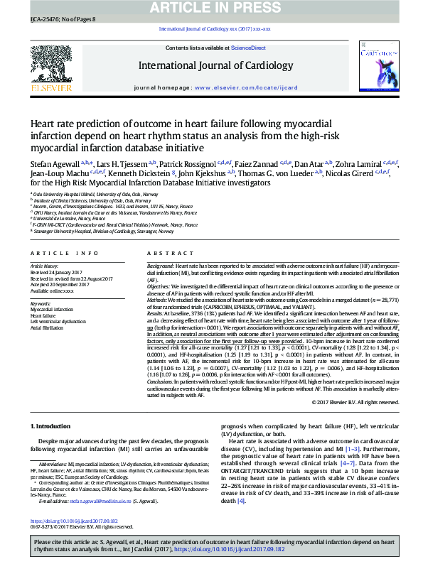 (PDF) Heart rate prediction of outcome in heart failure following ...