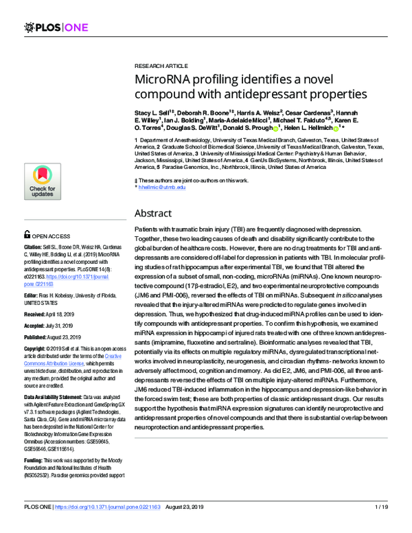 (PDF) MicroRNA profiling identifies a novel compound with ...
