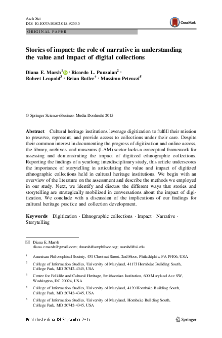 (PDF) Stories of impact: the role of narrative in understanding the ...