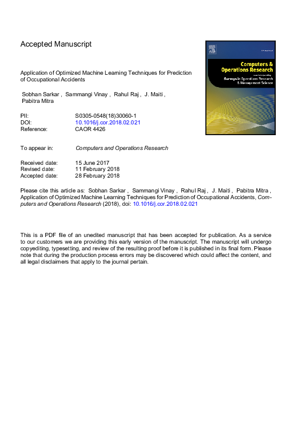 (PDF) Application of optimized machine learning techniques for ...
