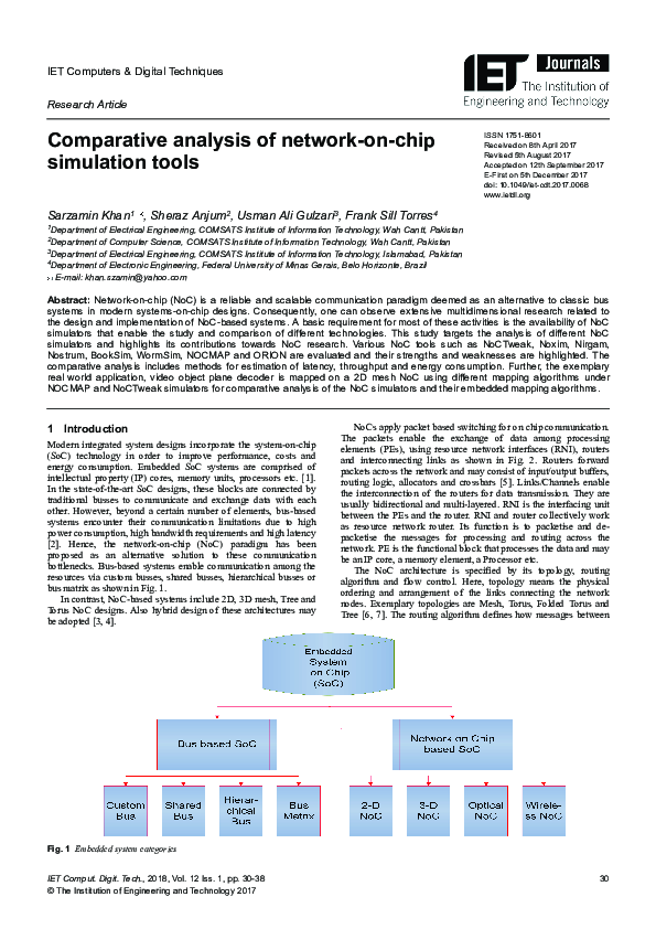 (PDF) Comparative analysis of network-on-chip simulation tools