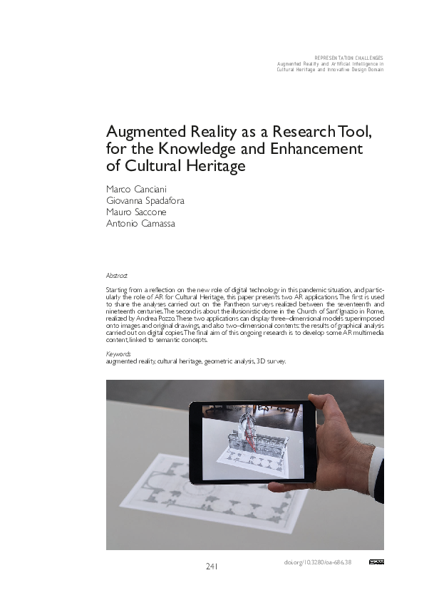 (PDF) Augmented Reality as a Research Tool, for the Knowledge and ...